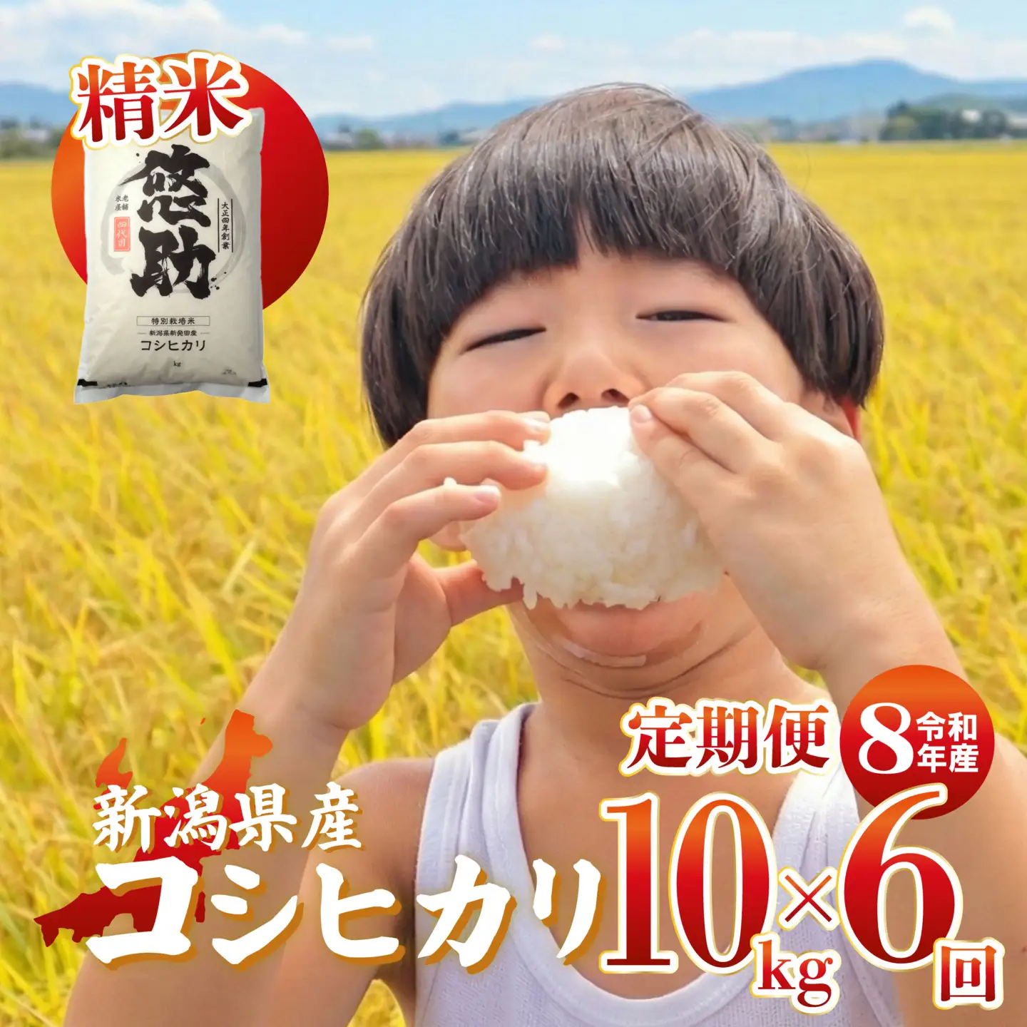 先行予約 令和8年産 定期便 10kg 6回 60kg 特別栽培米 コンテスト 入賞 【 コンテスト 入賞米 米 おこめ お米 ブランド米 ご飯 ごはん オニギリ お弁当 kome 送料無料 数量限定 農家直送 産地直送 国産 川瀬農園 四代目 悠助 新潟 新発田 kwsKH 】　