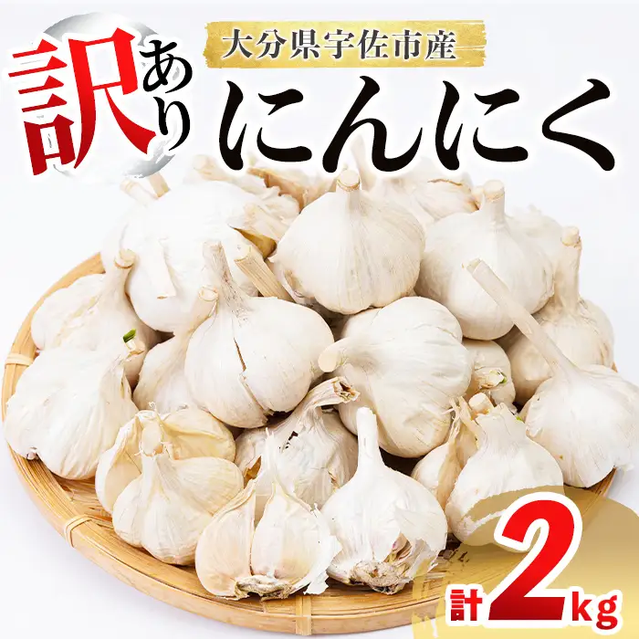  ＜先行予約受付中！6月中旬以降順次発送予定＞＜訳あり＞ニンニク (計2kg)にんにく 野菜 ガーリック【118500400】【両院農産】