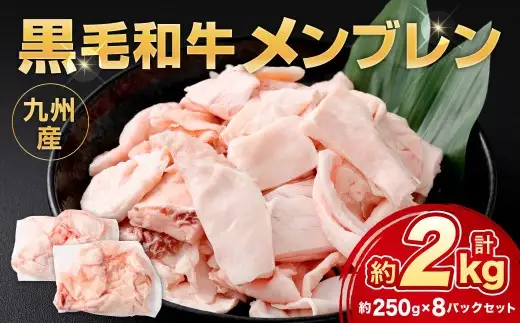九州産 黒毛和牛 メンブレン 約2.0kg（250g×8パック）牛肉 ハラミ 皮 冷凍 福岡県 北九州市