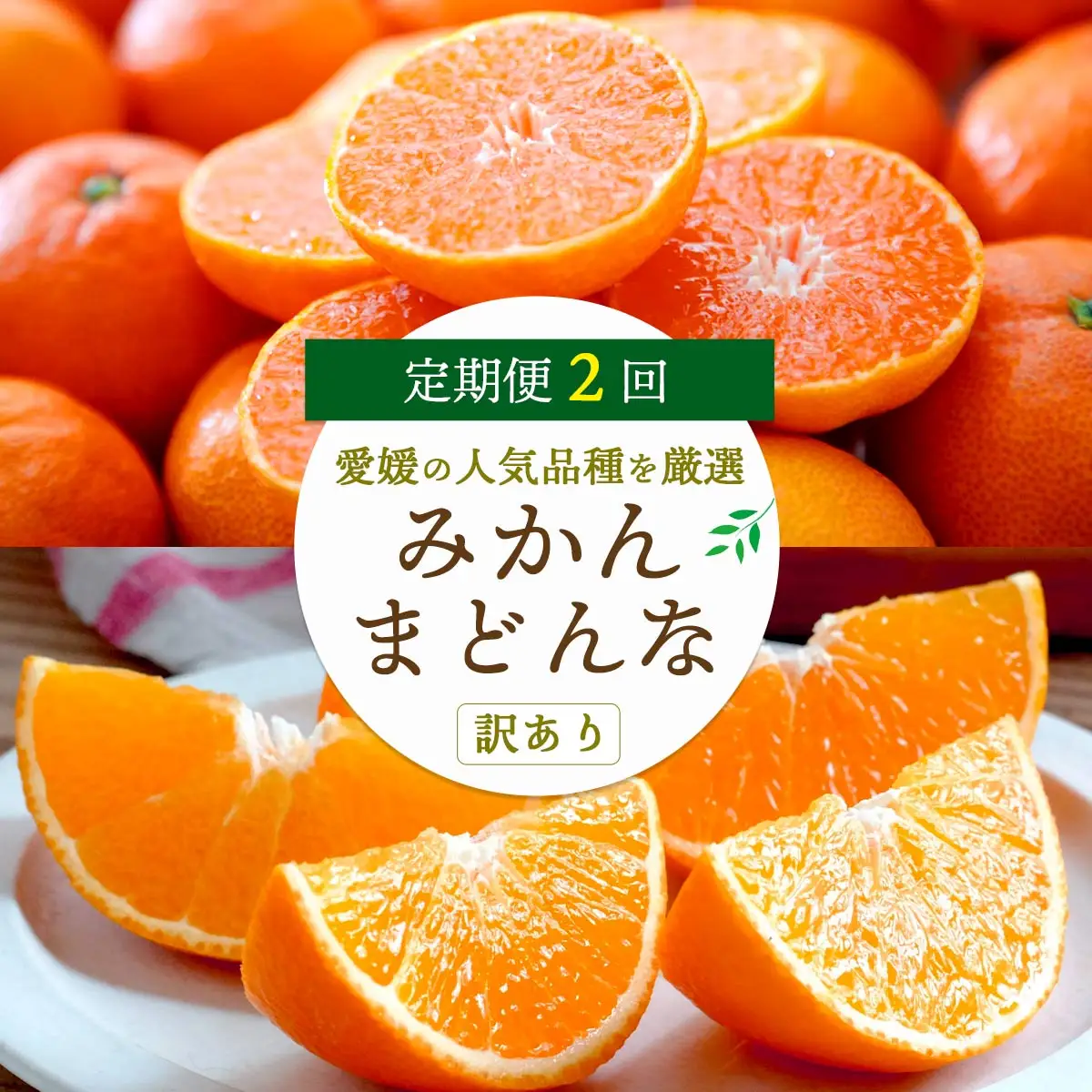 【発送月固定定期便】愛媛の人気2品種を堪能!みかんまどんな食べ比べ(訳あり)全2回【E25-119】【4000687】 YWTAP062