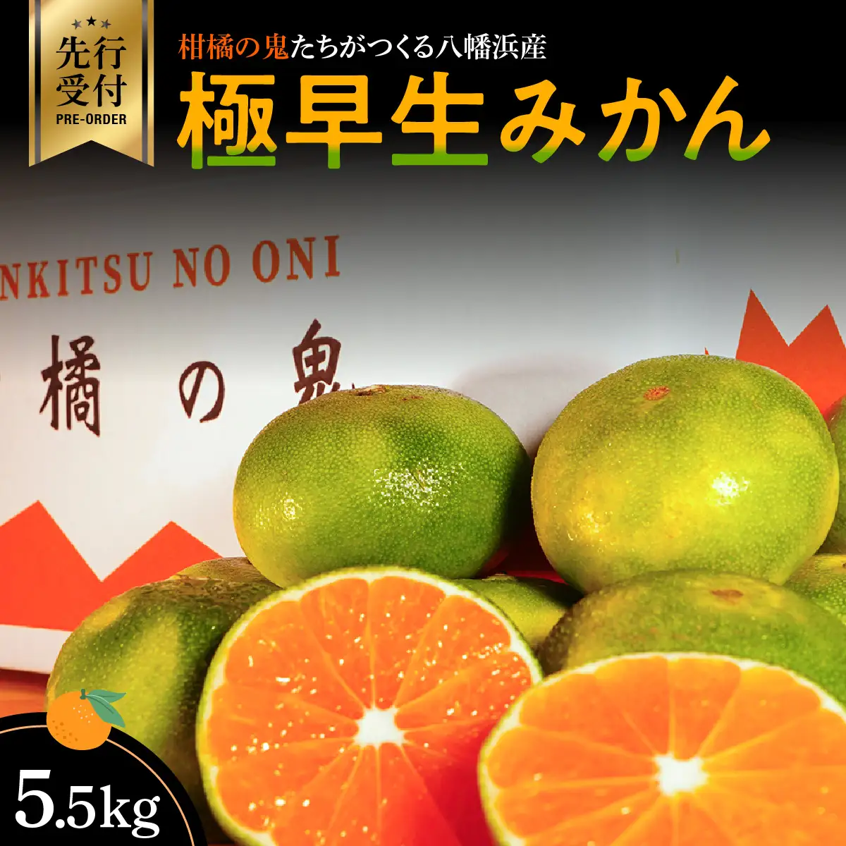【先行受付】柑橘の鬼たちがつくる八幡浜産・極早生みかん5.5kg【C56-15】【配送不可地域：離島】【1144901】 YWTAS009