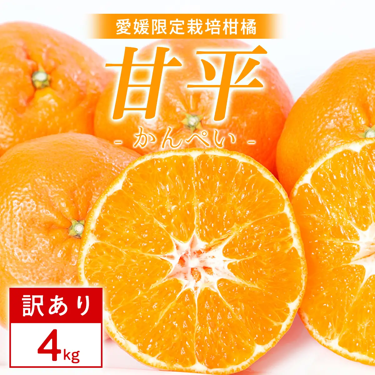 【先行受付】【訳あり】甘平 4kg 愛媛県 八幡浜市 西宇和地区 扁平で濃い味【E25-334】【1714526】 YWTAP275