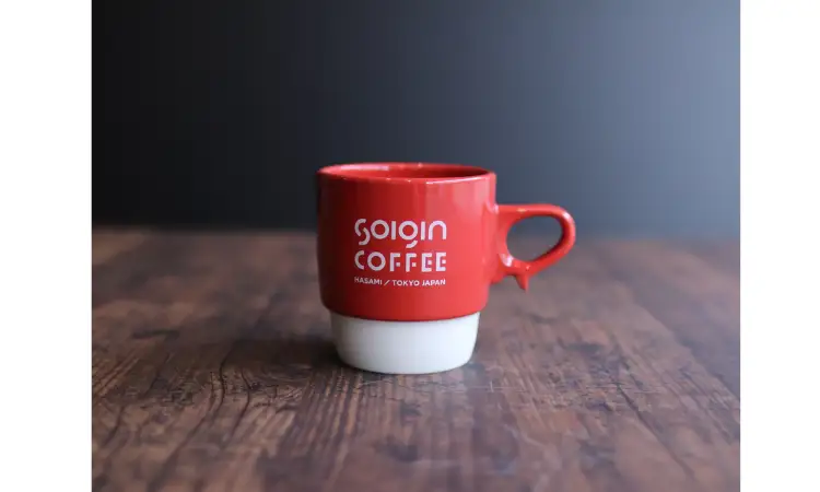 【波佐見焼】SOIGIN COFFEE　ロゴ入りスタッキングマグカップ（レッド）