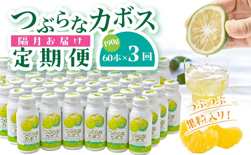 【隔月2ケース】つぶらなカボス　3回定期便_2727R-2