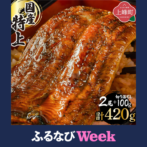 【ふるなびWEEK対象】【7営業日以内発送】国産 うなぎ 蒲焼 160g×2尾＋切り落とし100g