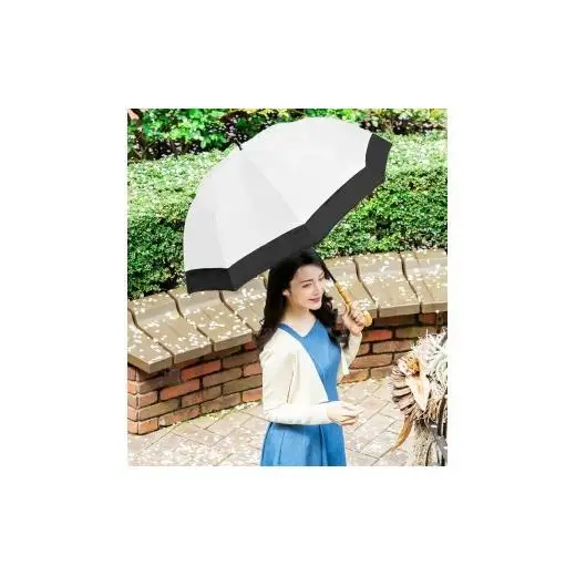 ロサブラン【日傘】ラージ コンビ【60cm】【アイボリー×ブラック】
