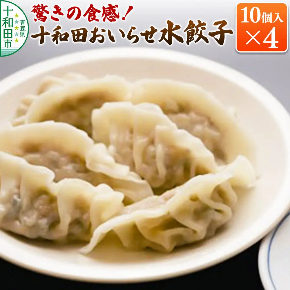 驚きの食感！十和田おいらせ水餃子 10個入り×4パック モッチモチ、ツルッツルの食感