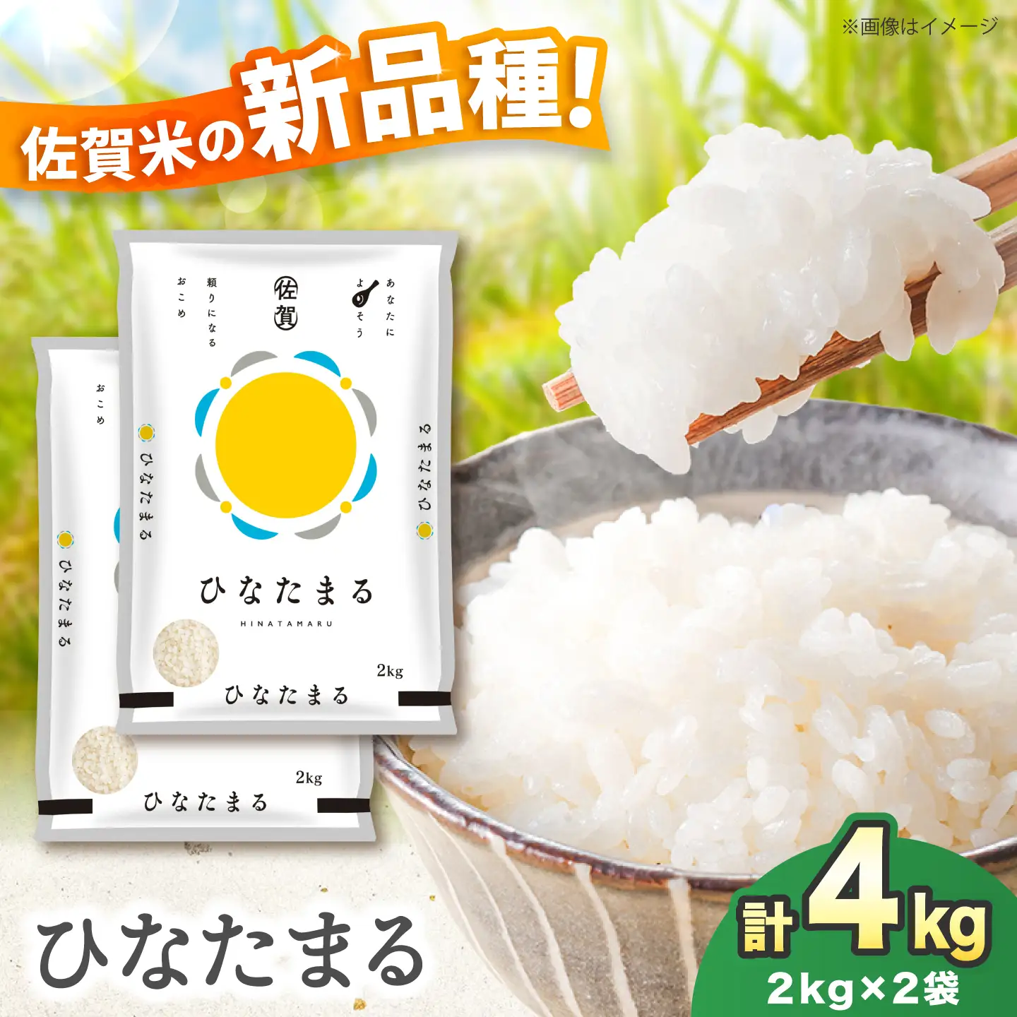 【令和8年産】ひなたまる 4kg（2kg×2）吉野ヶ里町 / 株式会社増田米穀[FBM045]