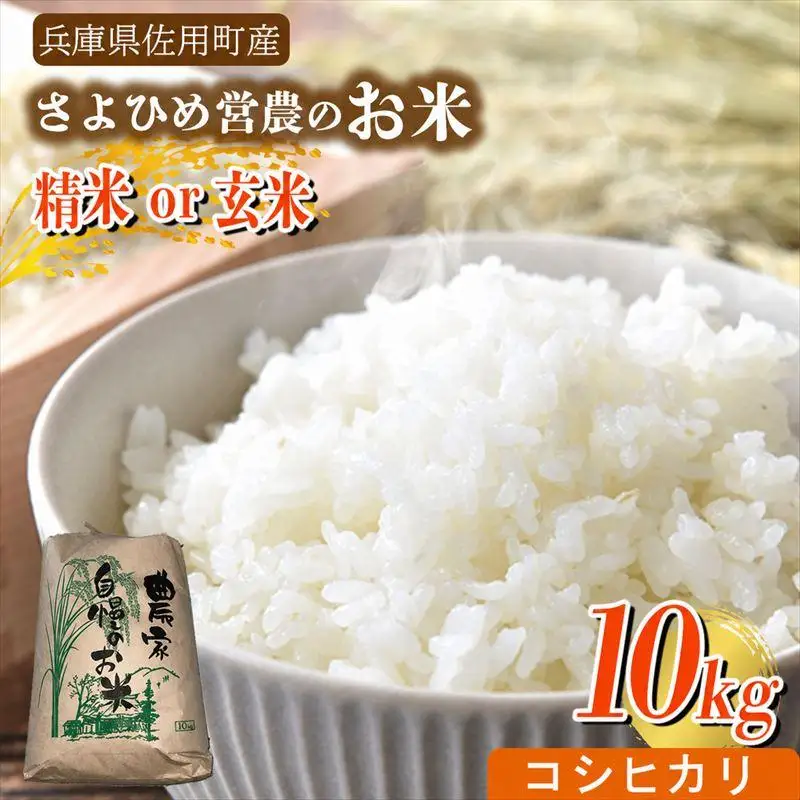 【兵庫県佐用町産】さよひめ営農のお米 10kg コシヒカリ/玄米