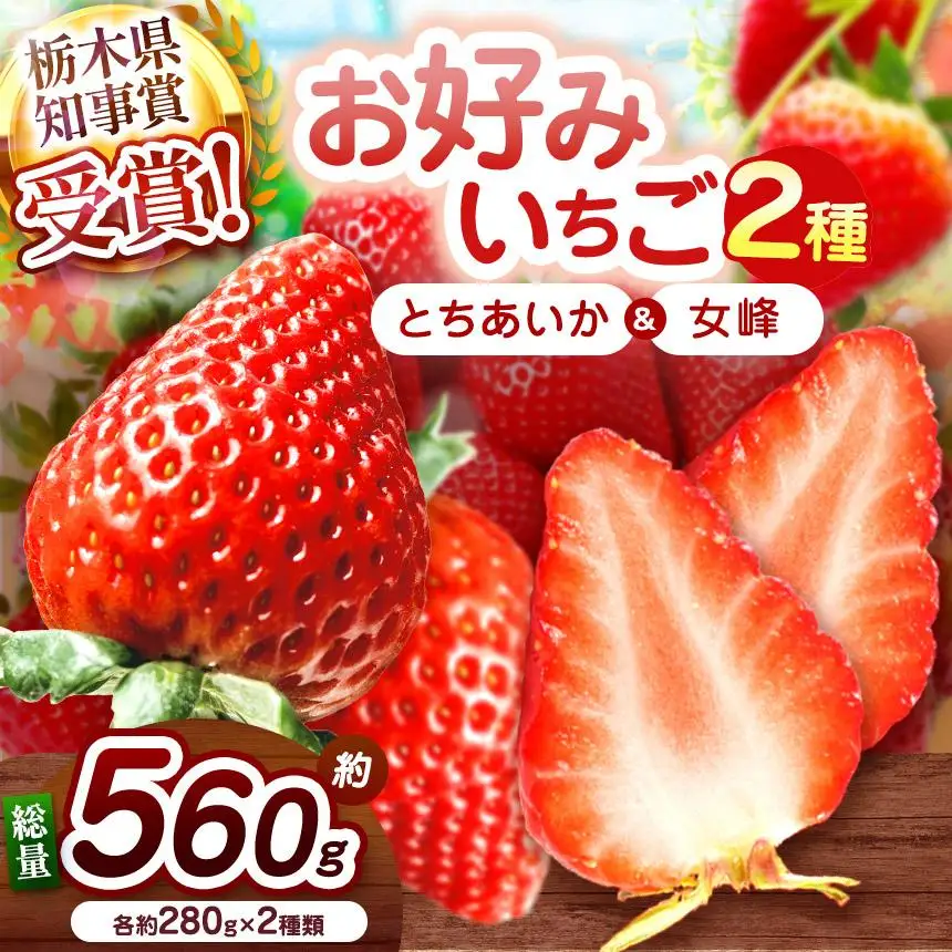 【2027年先行予約】新定番とちあいか＆伝統の女峰 食べ比べセット 560g
