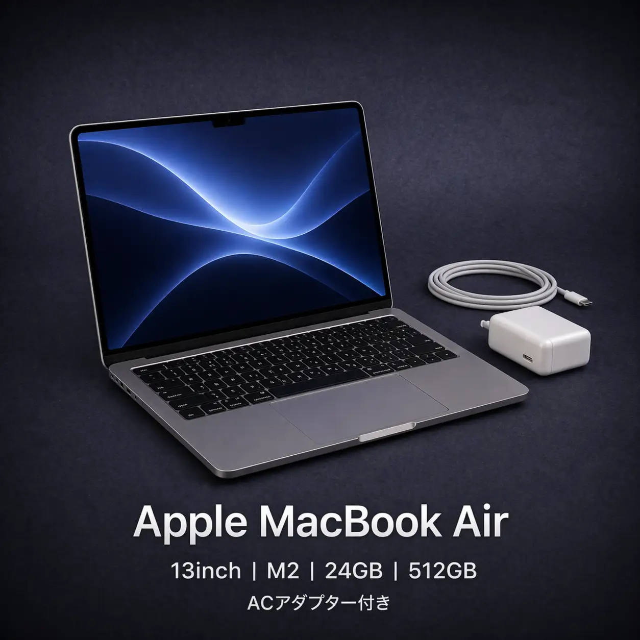 【整備済｜法人リースアップ品】MacBook Air 13インチ M2 / 24GB / 512GB｜動作確認済【現品限り】 375-01