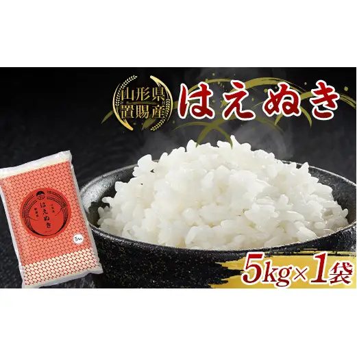 【ふるさとの極み】 令和7年産 山形県 置賜産 はえぬき 5kg×1袋 米 コメ 精米 山形県 南陽市 [2684]