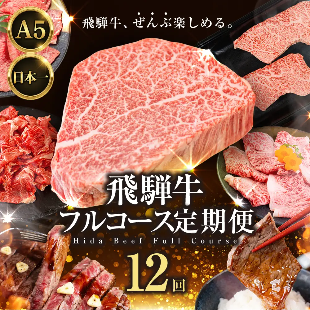飛騨牛 フルコース定期便 定期便 12ヶ月｜定期便