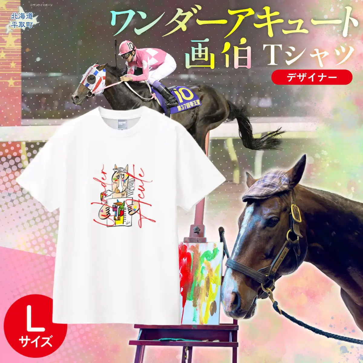 【ワンダーアキュート画伯】デザイナーＴシャツ 選べる５サイズ【L】 BRTV212-3
