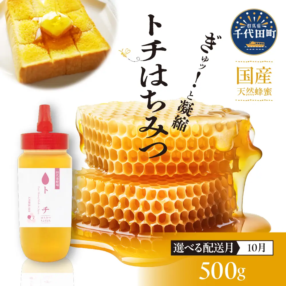 2026年10月発送】はちみつ【千代田町の蜂蜜】500g「とち」はちみつ