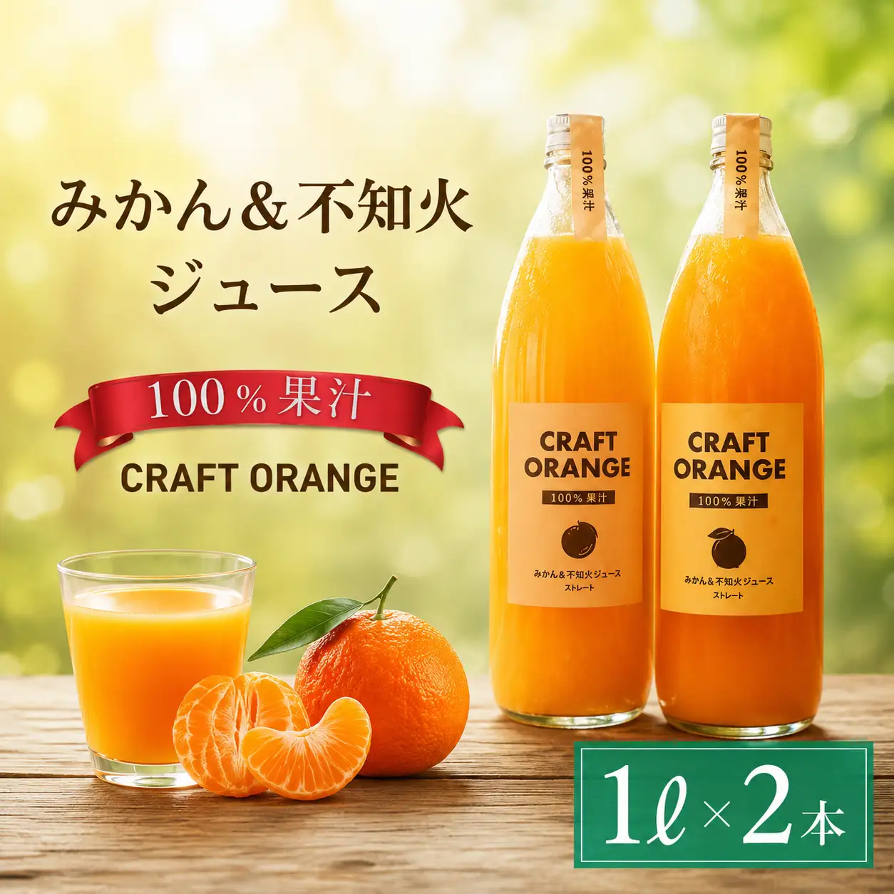 みかんジュース & 不知火ジュース CRAFT ORANGE 100％果汁 各種1本 / 早生みかん 早生 ミカン 柑橘 不知火 ジュース deuce じゅーす フルーツ 果物 紀州産 和歌山県【kjt014】