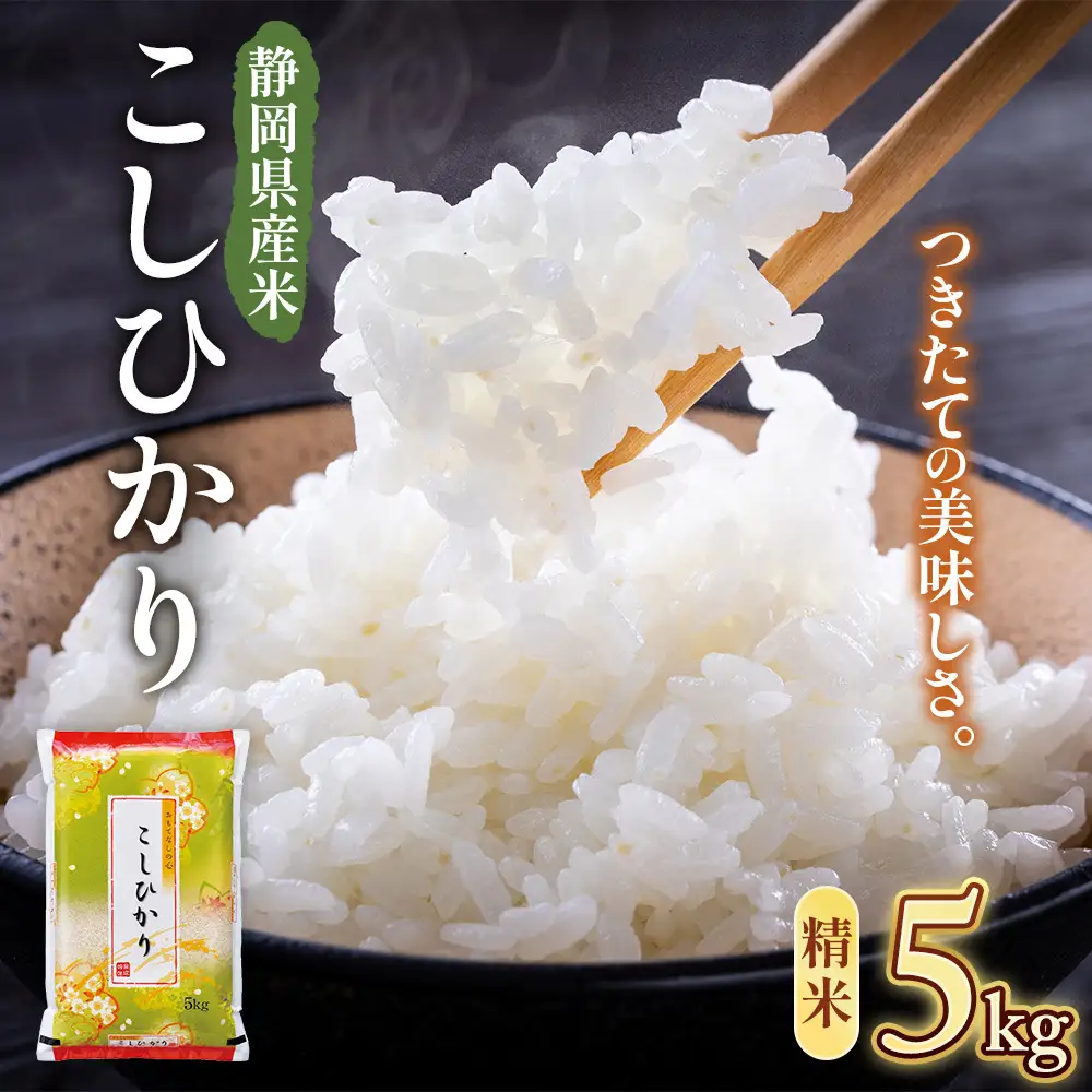 【令和7年産】静岡県産米 こしひかり 5kg 川島米穀店 お米 精米 こめ ご飯 白米 静岡 浜松市