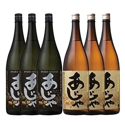 黒糖焼酎　あじゃ黒1,800ml瓶3本・あじゃ30度1,800ml瓶3本セット　mkmt12