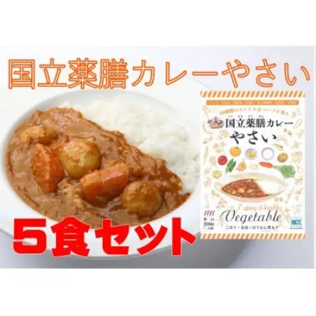30種のスパイスを使用　国立薬膳カレーやさい　200g×5食セット　小麦粉・ラード不使用【1594565】
