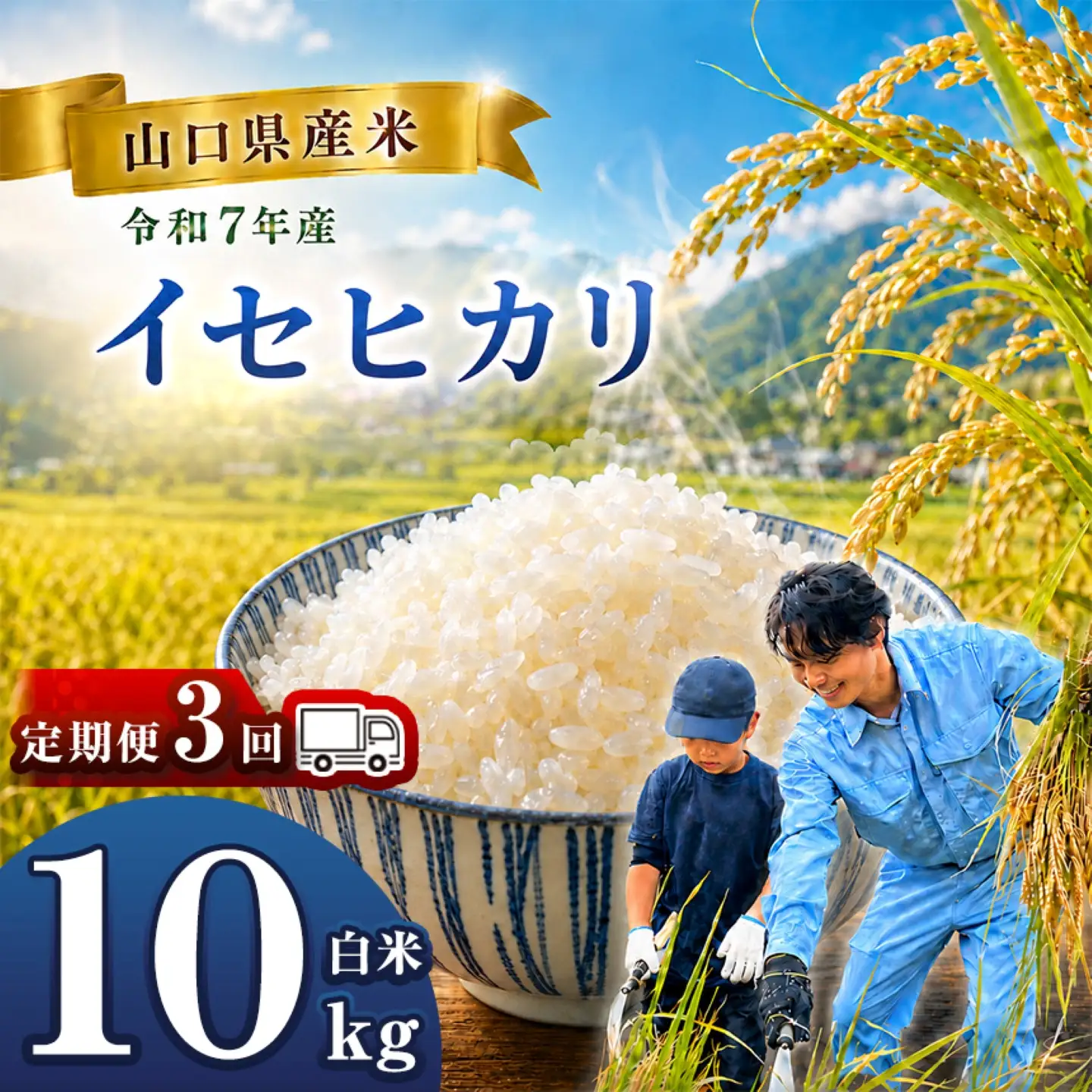 【 定期便 】 令和7年産 山口県産米 イセヒカリ 10kg 3回