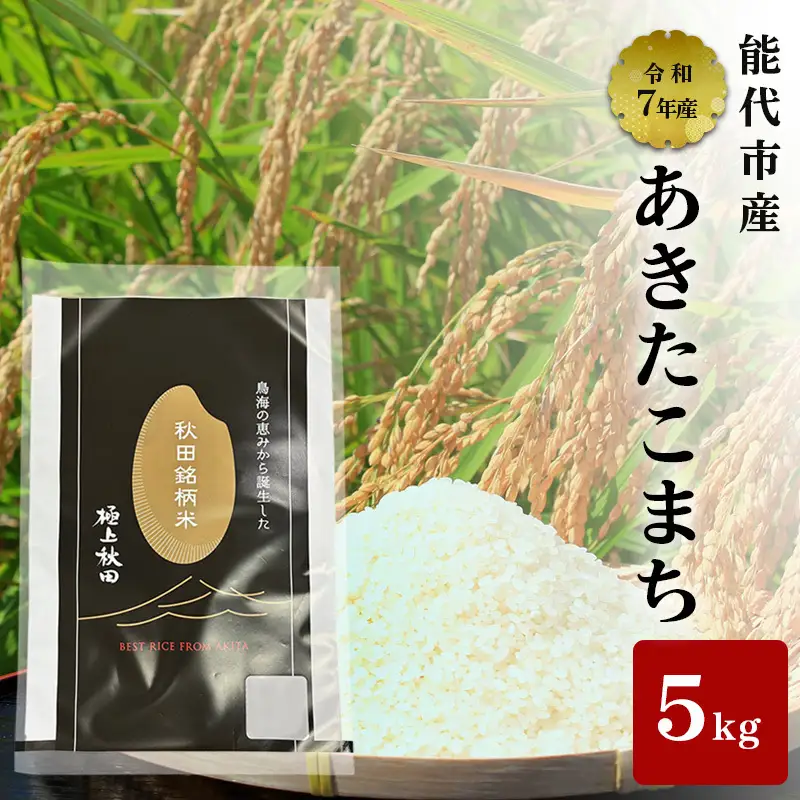 あきたこまち 令和7年度産 精米 5kg 米 お米 コメ こめ 白米 秋田県 能代市
