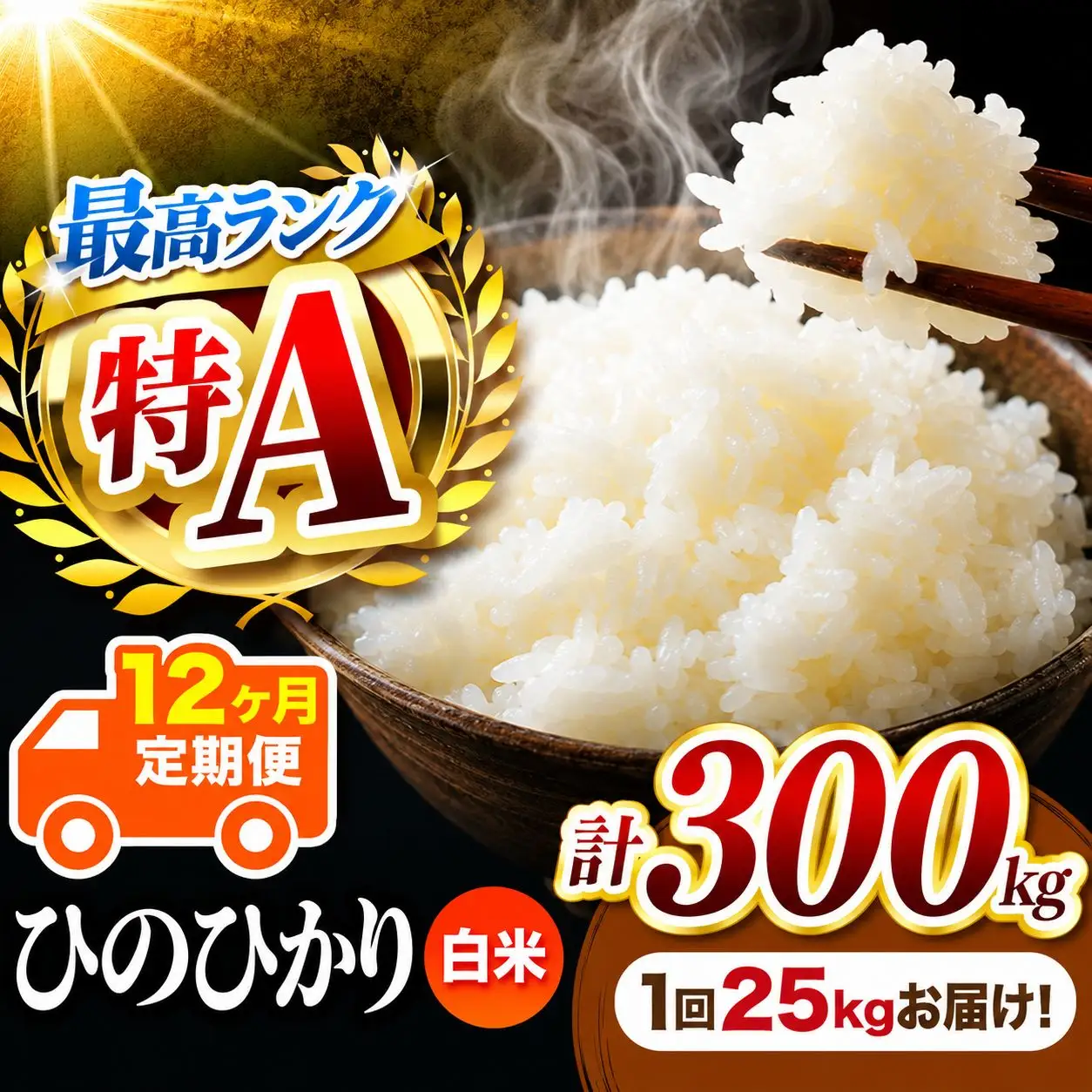 【 定期便 12回 】 熊本県産 白米 ひのひかり 25kg