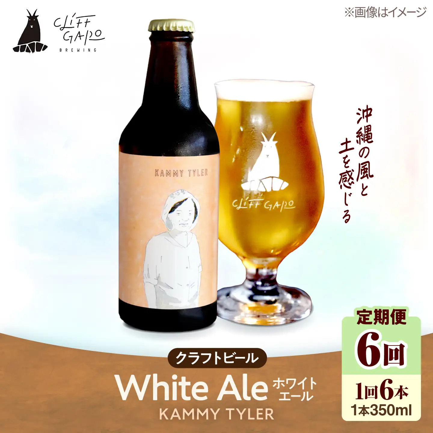 【全6回定期便】-CLIFF BEER- KAMMY TYLER  (ホワイトエール) 6本入り ビール クラフトビール 350ml 飲み比べ ギフト 沖縄市 / 株式会社クリフクラフト[BCDS015]