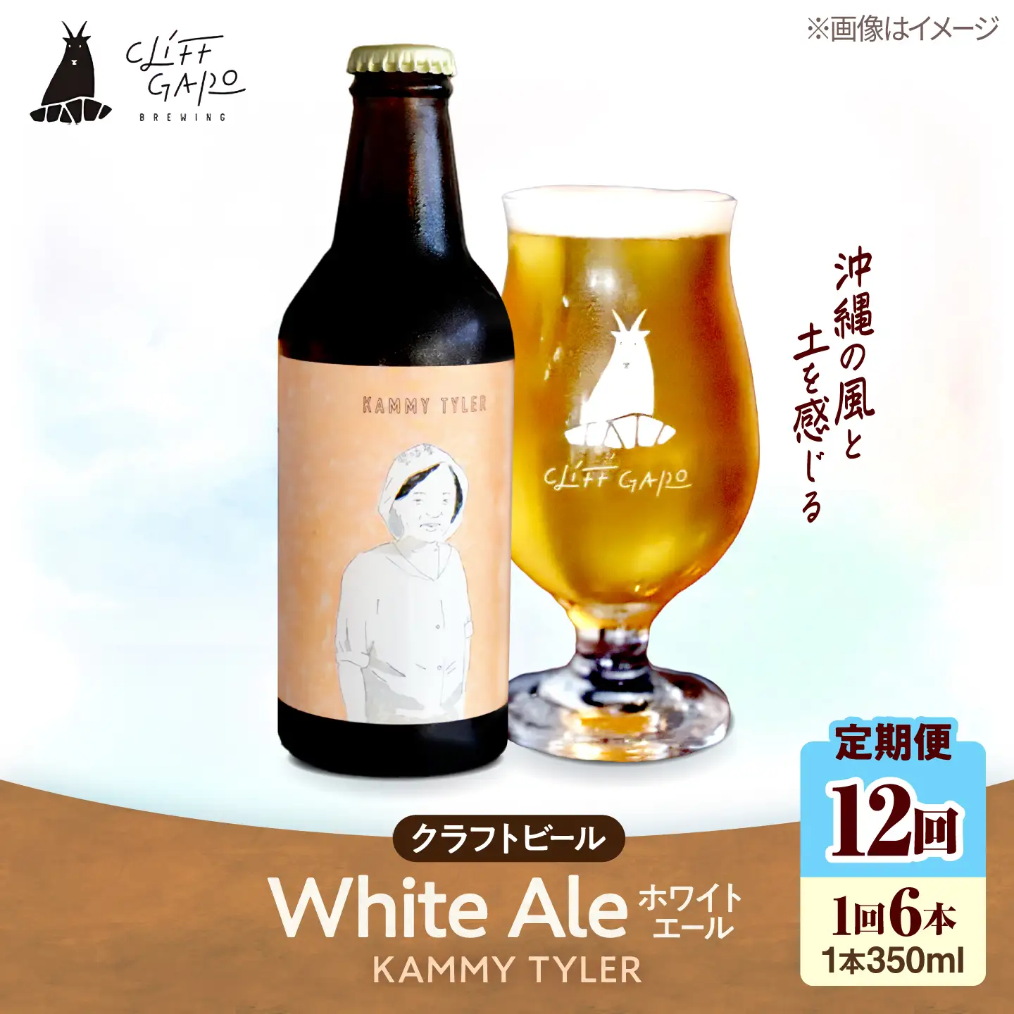 【全12回定期便】-CLIFF BEER- KAMMY TYLER  (ホワイトエール) 6本入り ビール クラフトビール 350ml 飲み比べ ギフト 沖縄市 / 株式会社クリフクラフト[BCDS016]