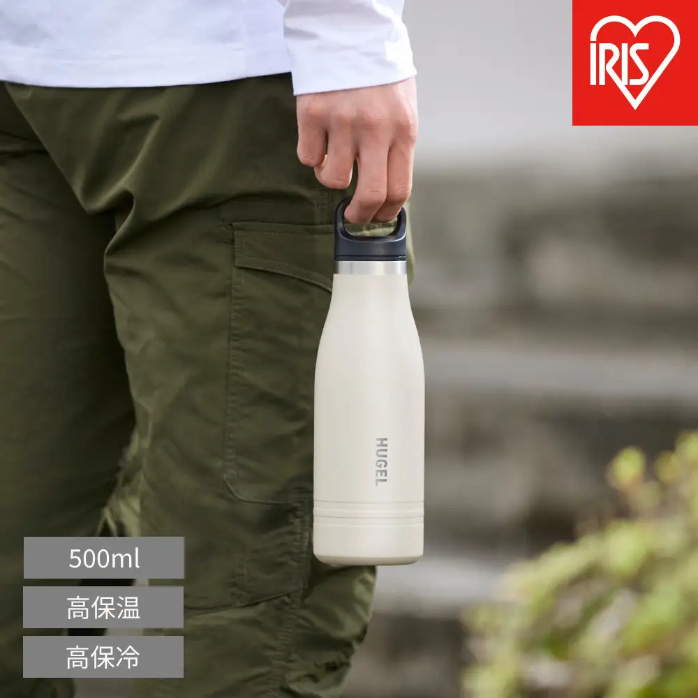 ＨＵＧＥＬ 真空断熱マグボトル ５００ｍｌ HSB-500 アッシュホワイト
