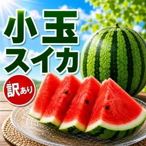 【訳あり】小玉スイカ　2玉(益城町)【配送不可地域：離島】【1736969】