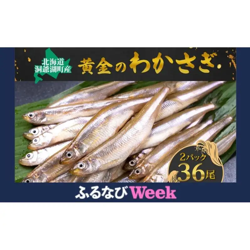 【ふるなびWEEK対象】洞爺湖町産 黄金のわかさぎ 18尾×2P 計36尾 12月以降順次出荷 北海道産 ワカサギ わかさぎ 川魚 魚介類 産地直送 冷凍 お取り寄せ グルメ 天ぷら とうやマルシェ 北海道 洞爺湖町