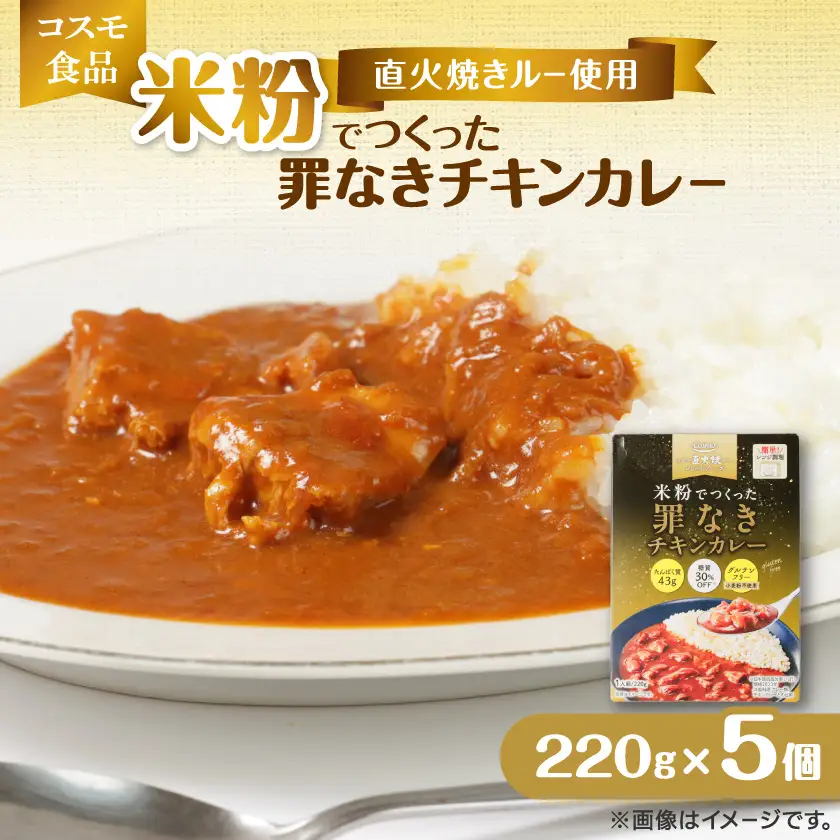 米粉でつくった罪なきチキンカレー　220g×5個【1718468】