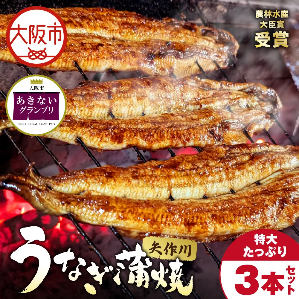 【商店街逸品】矢作川うなぎ蒲焼 特大たっぷり3本セット_OS389-0005-02