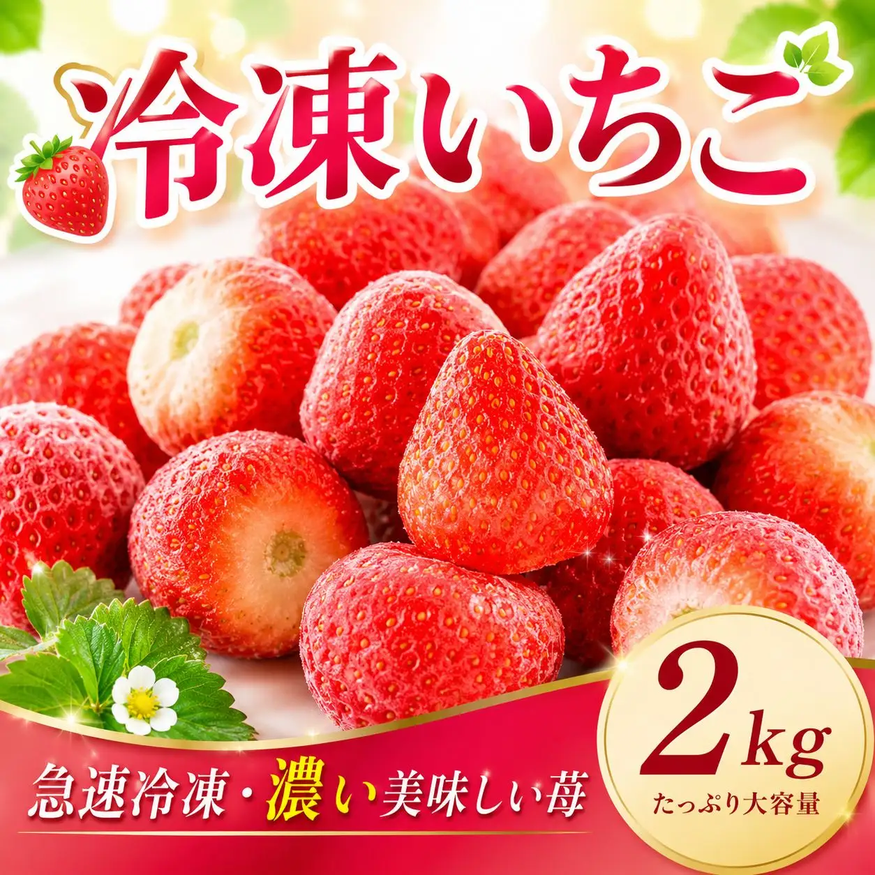 急速 冷凍 いちご 冷凍 2kg ｜ 市東農園