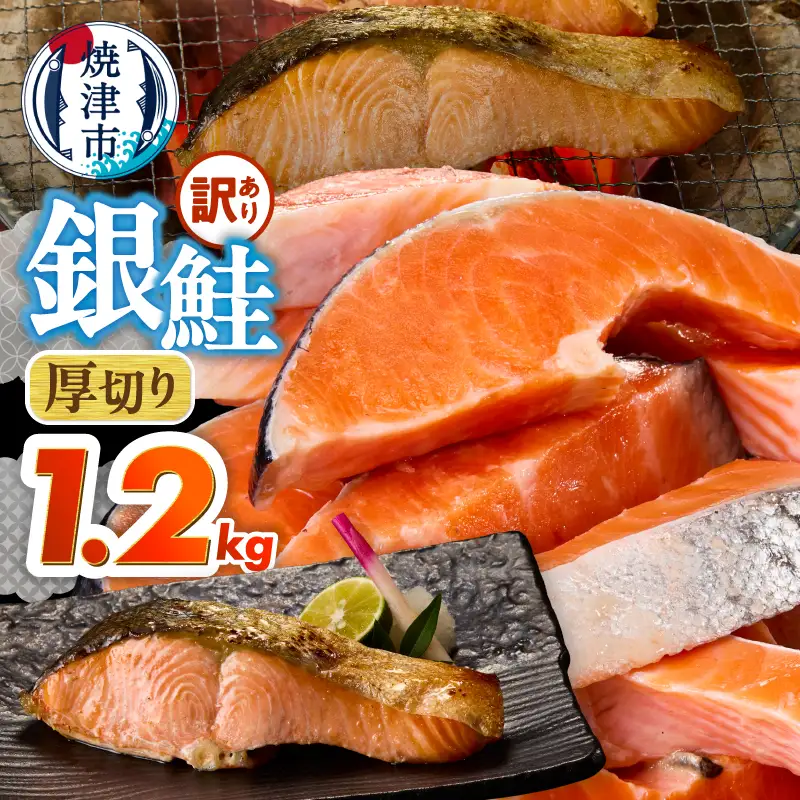 厚切りカット！ 訳あり 銀鮭 切身 約1.2kg (a10-1310)