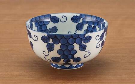源右衛門窯 染付葡萄絵 麺鉢 器 食器 鉢 盛鉢 どんぶり ボウル 有田焼 ad028
