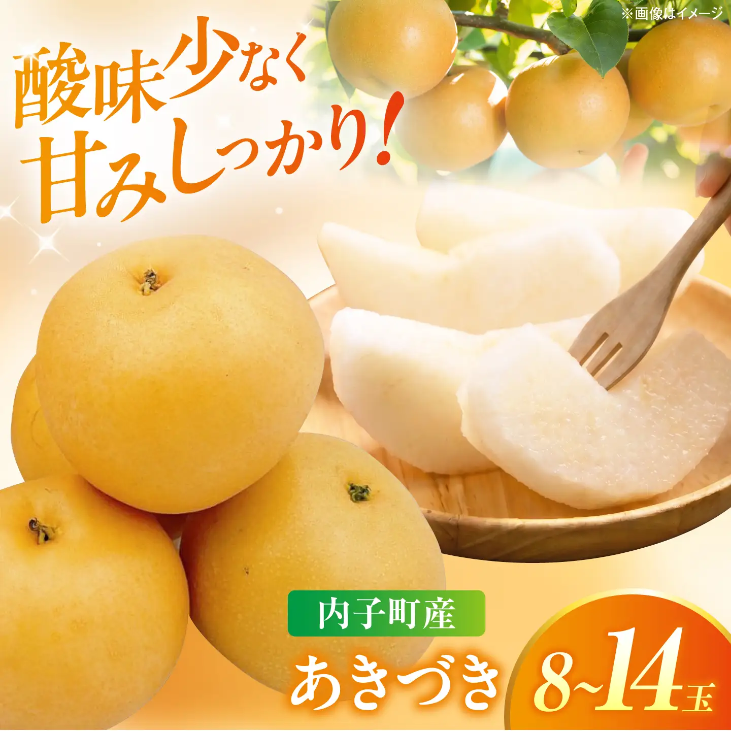 【先行予約】内子町産 梨 あきづき 8-14玉 化粧箱入 (9月上旬から9月下旬の間に順次発送)[BKAY036]