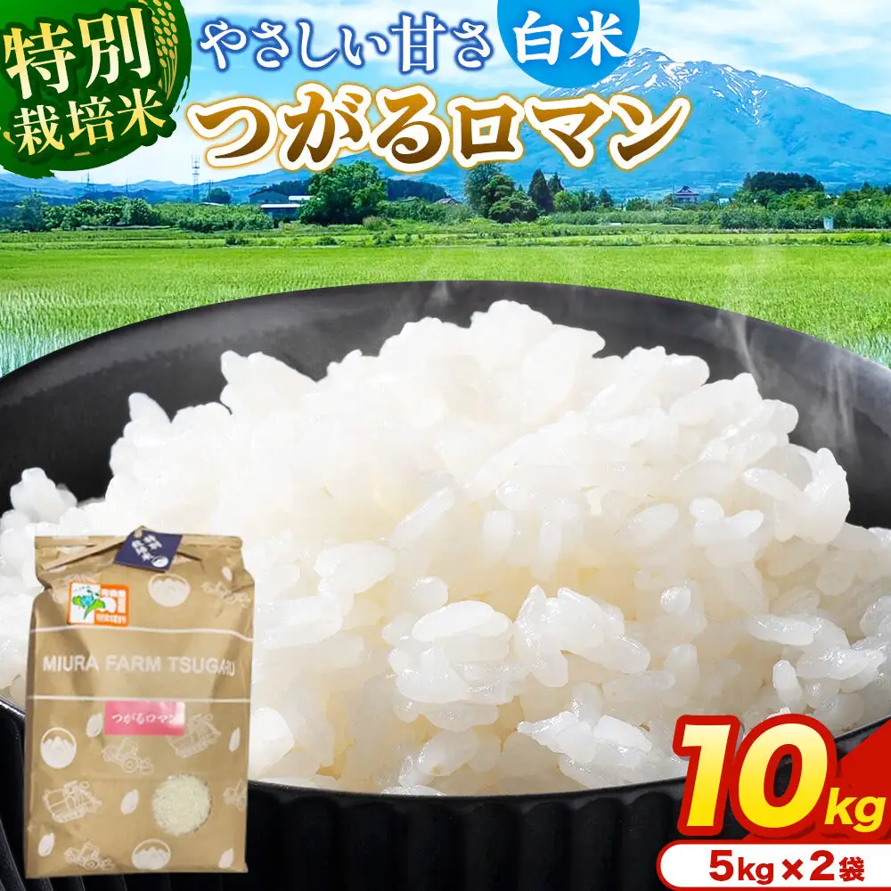 米【特別栽培米】つがるロマン 白米 10kg（5kg×2袋）令和7年産 青森県弘前市産