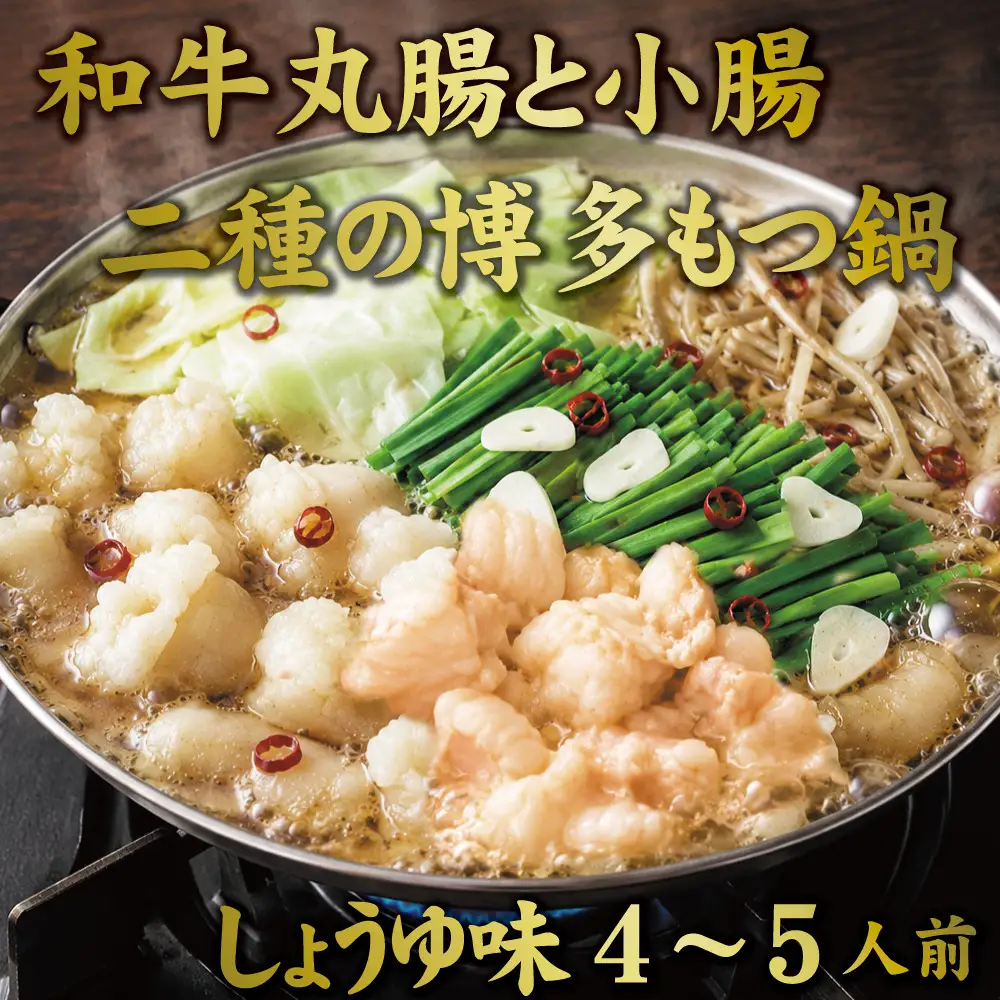 博多もつ鍋　小腸+丸腸セットしょうゆ味（4~5人前）