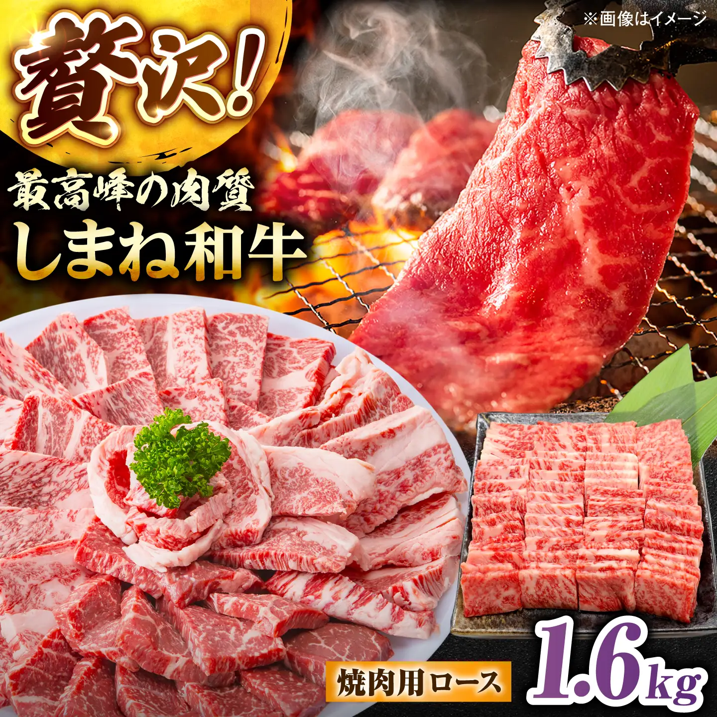 しまね和牛ロース 1.6kg(400g×4パック) 焼肉用 [ALFR011]
