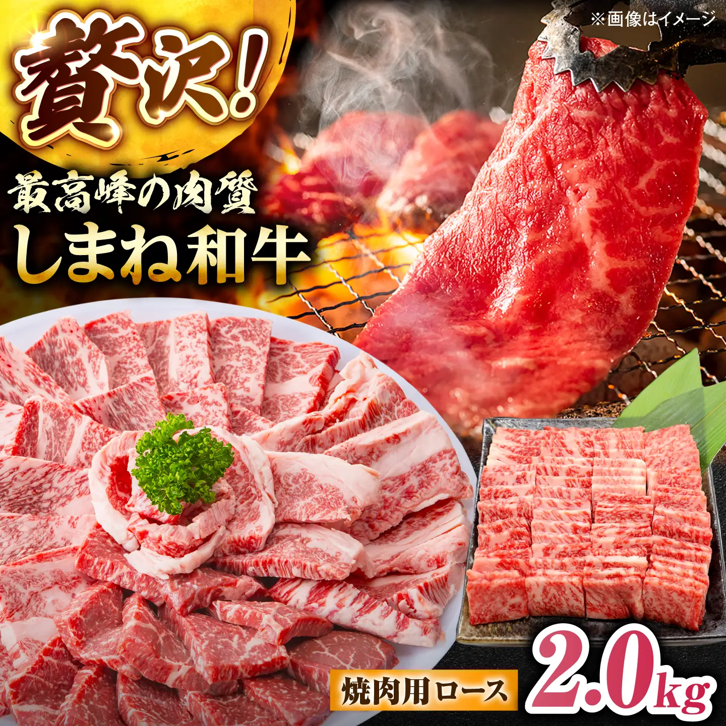 しまね和牛ロース 2.0kg(400g×5パック) 焼肉用 [ALFR012]