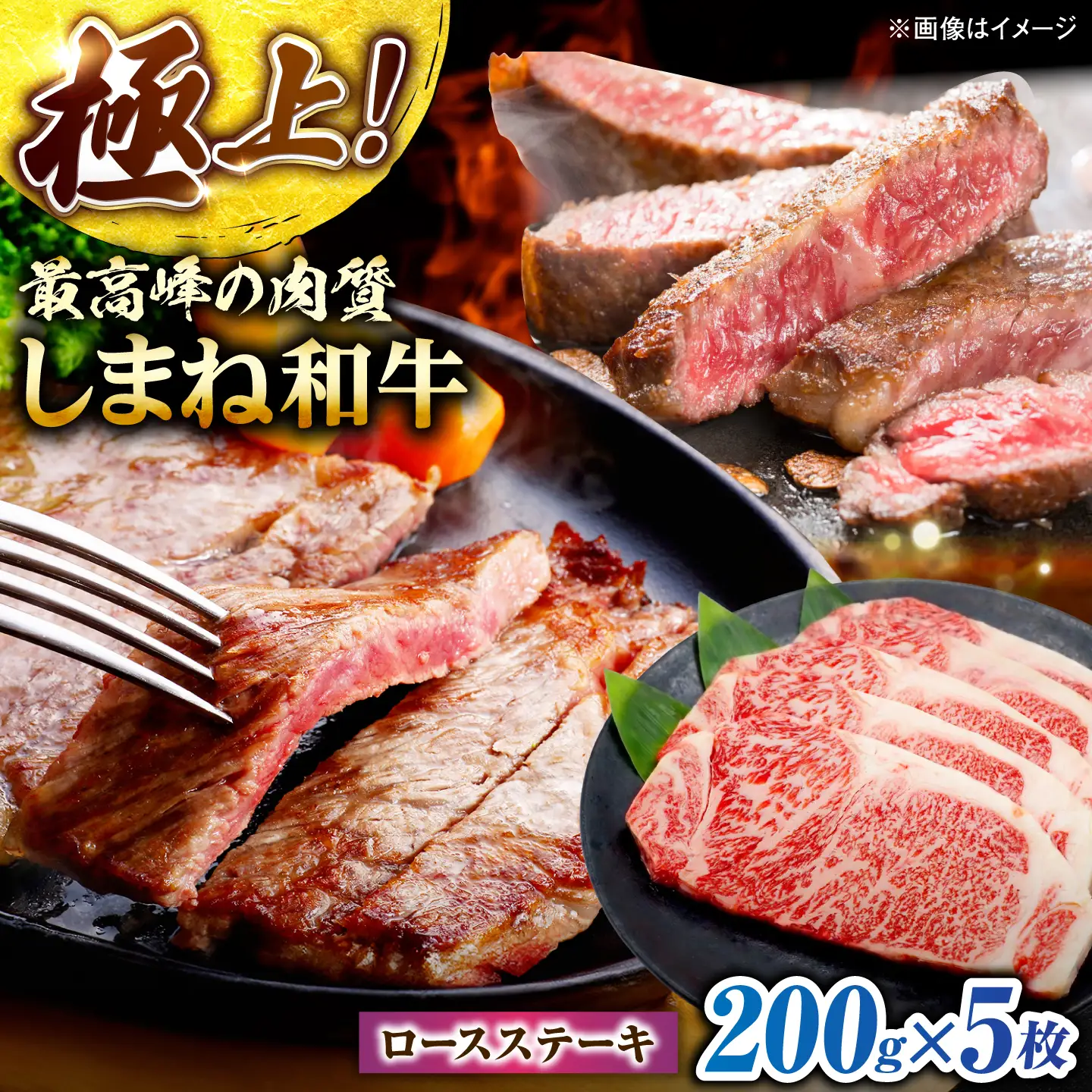 しまね和牛ロースステーキ200g×5枚 [ALFR026]