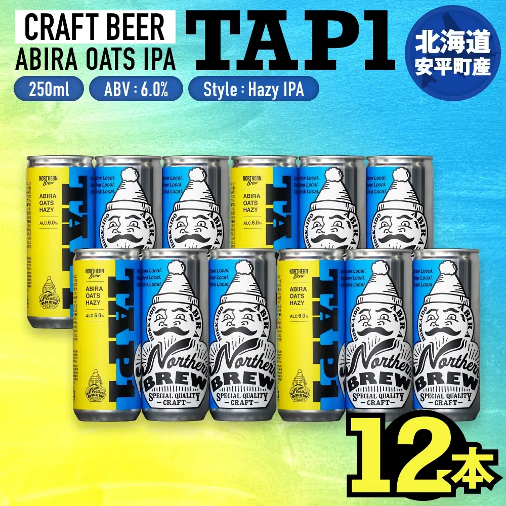クラフトビール NORTHERN BREW ＜ TAP1(ABIRA OATS HAZY) ＞ 12本 250ml 北海道 安平町 ビール 地ビール 缶ビール 人気 定番 ギフト
