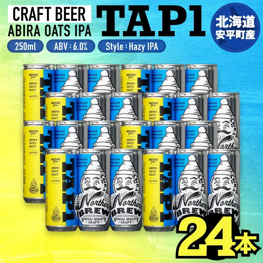 クラフトビール NORTHERN BREW ＜ TAP1(ABIRA OATS HAZY) ＞ 24本 250ml 北海道 安平町 ビール 地ビール 缶ビール 人気 定番 ギフト