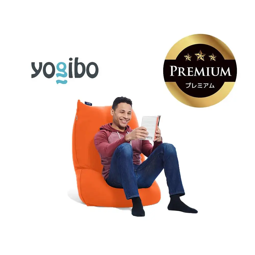 Yogibo Lite Premium オレンジ│送料無料 全国配送離島含 ビーズクッション カバー 洗える（ヨギボー ライト プレミアム）