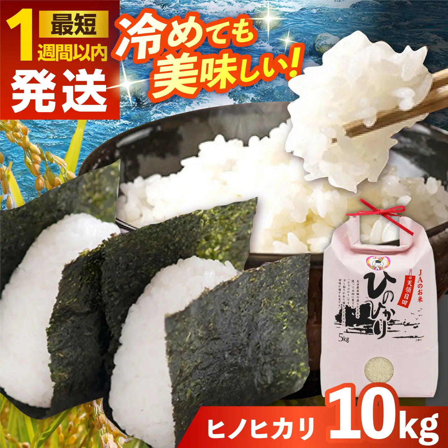 【最短発送】令和7年産大分県産ヒノヒカリ  10kg　日田市 / JAおおいた日田グリーンセンター こめ コメ 米[ARDX027]