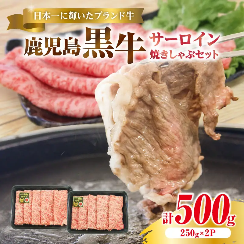 （KH-401）鹿児島黒牛 サーロイン 焼きしゃぶセット（計500g） K127-018_01 牛肉 黒毛和牛 和牛  肉