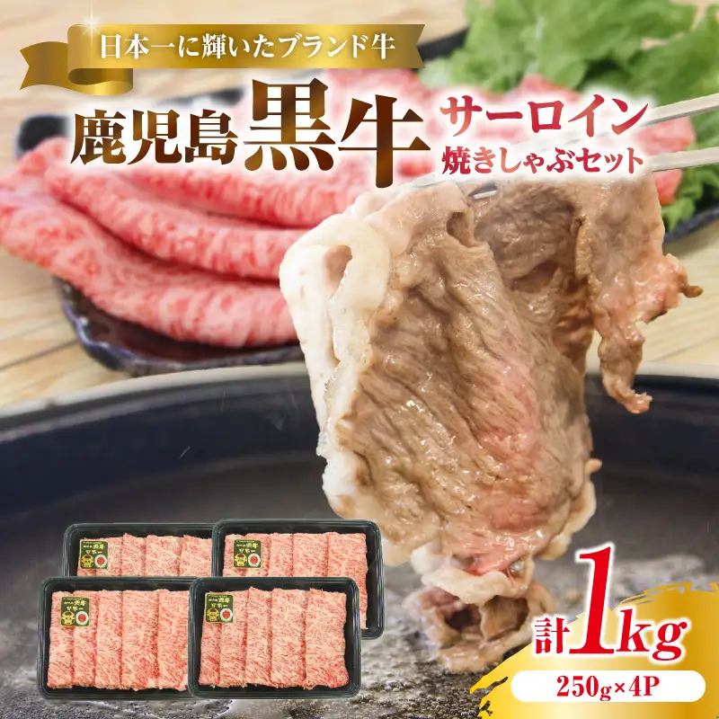 （KH-501）鹿児島黒牛 サーロイン 焼きしゃぶセット（計1kg） K127-018_02 牛肉 黒毛和牛 和牛 肉