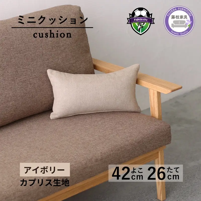 ミニクッション 長方形 カプリス アイボリー ミニクッション