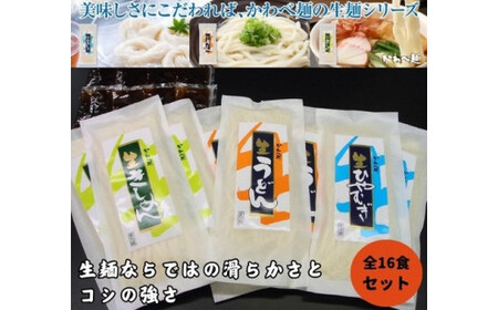 かわべ麺 生麺・麺つゆ詰合せ 8袋 合計約2.2kg（生うどん3袋・生きしめん3袋・生ひやむぎ2袋・麺つゆ30ml×8） | 麺類 セット